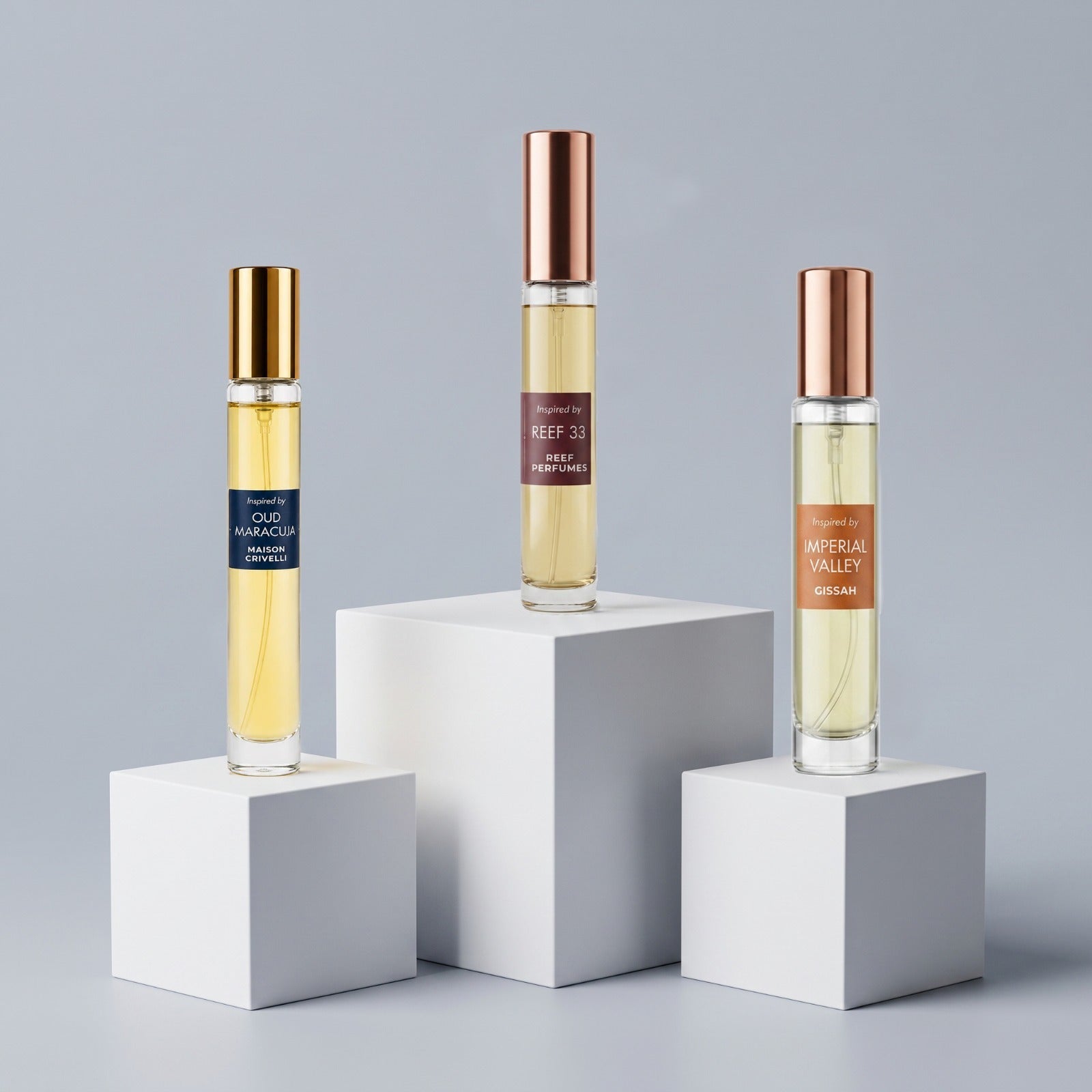 Oud Maracuja, Reef 33 & Imperial Valley – Luxury Fragrance Trio 30ml