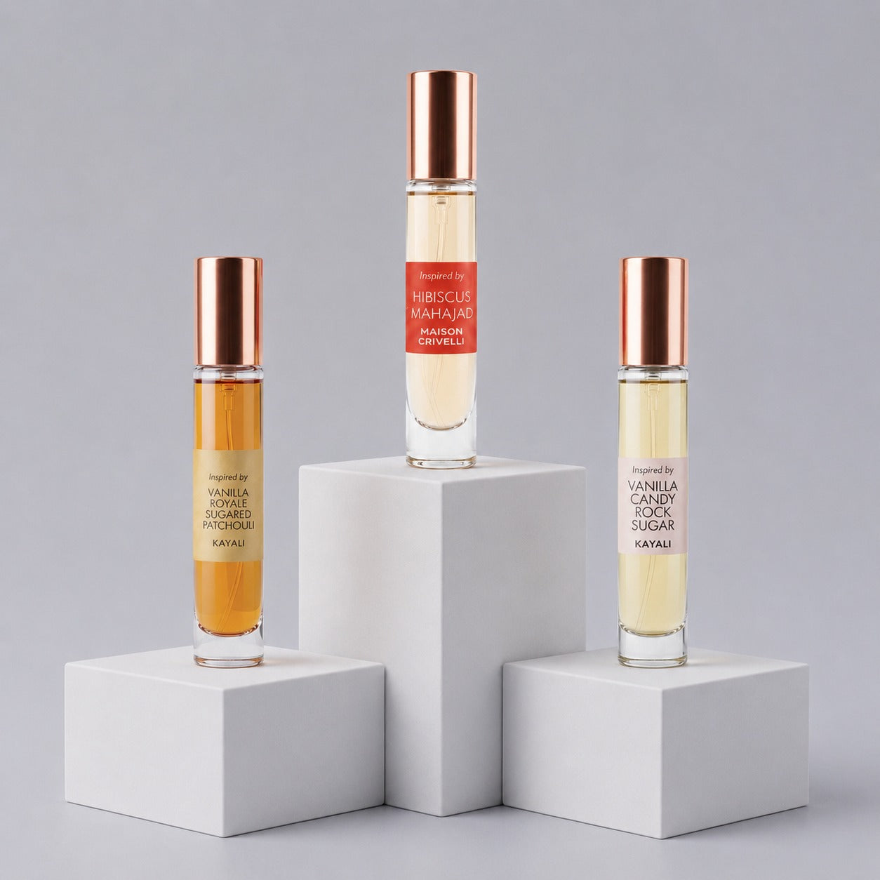 Vanilla Royale & Hibiscus Luxury Fragrance Trio – 10ml Each